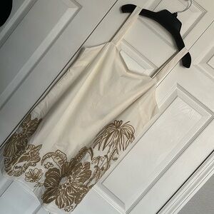 Embroidered Mini Shift Dress